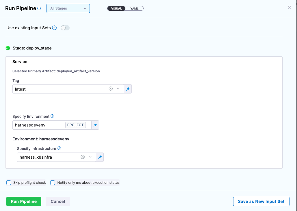 unresolved pipeline input